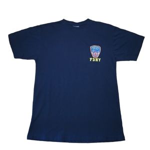 Offical Licensed FDNY New York Fire Department Patch Embroidered T-Shirt